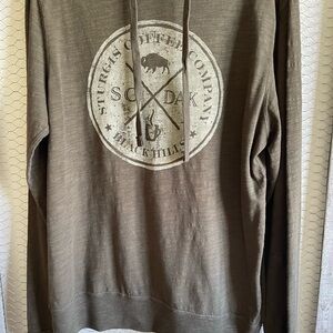 Sturgis Coffee Company khaki green hoodie